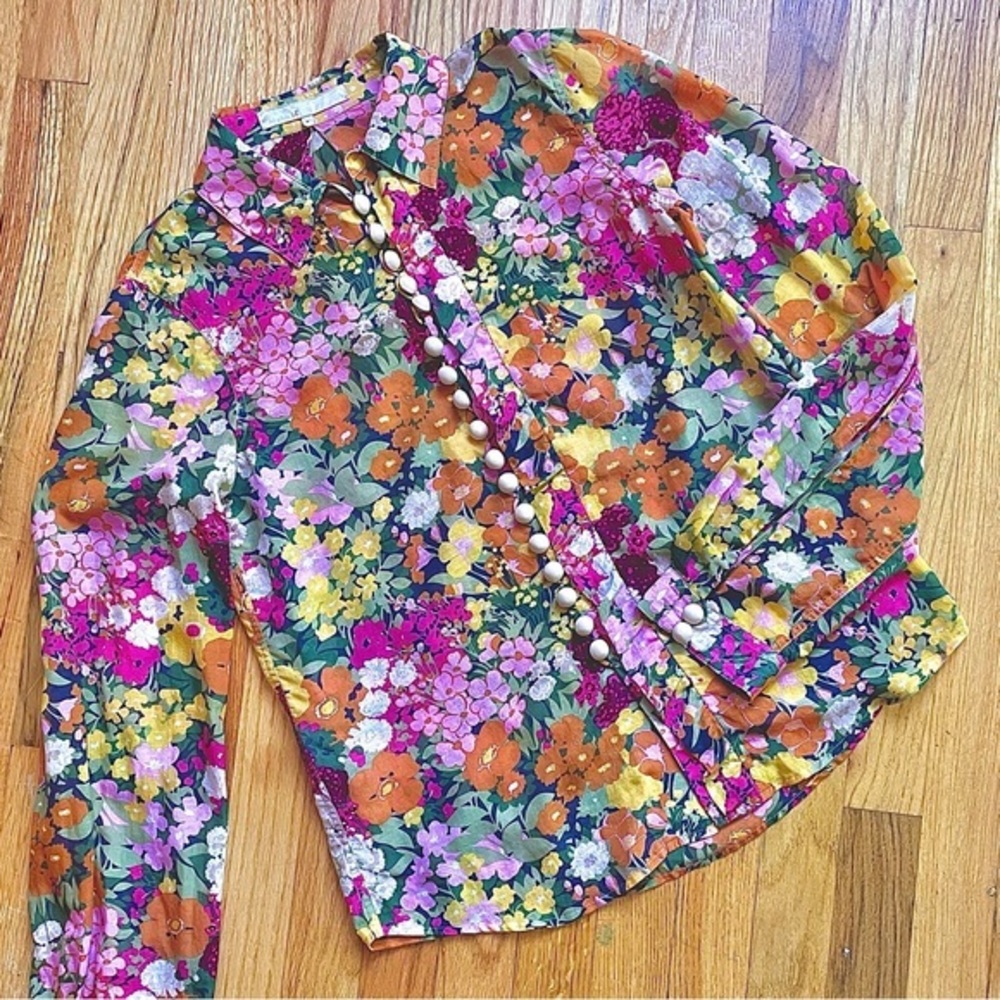 3.1 Phillip Lim Cotton Silk Floral Blouse